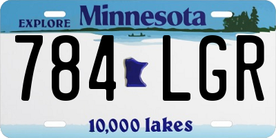 MN license plate 784LGR