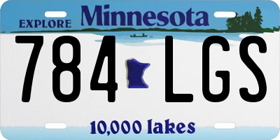 MN license plate 784LGS
