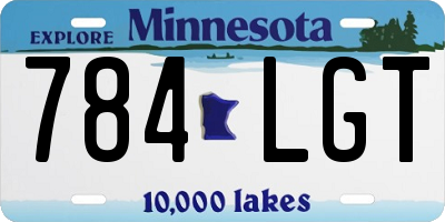 MN license plate 784LGT