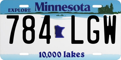 MN license plate 784LGW