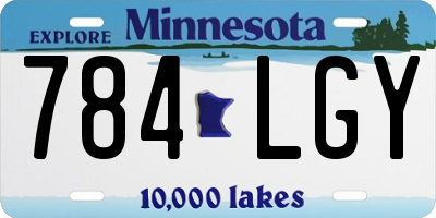 MN license plate 784LGY