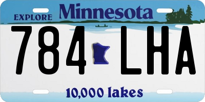 MN license plate 784LHA