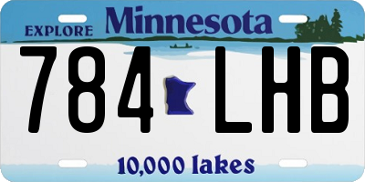 MN license plate 784LHB
