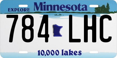 MN license plate 784LHC
