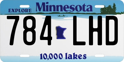 MN license plate 784LHD