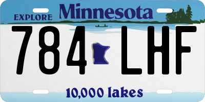 MN license plate 784LHF