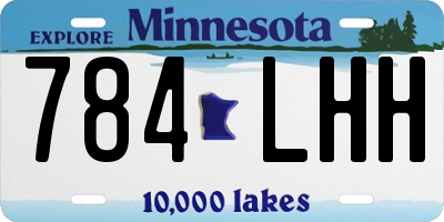 MN license plate 784LHH