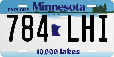 MN license plate 784LHI