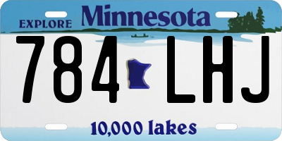 MN license plate 784LHJ