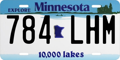MN license plate 784LHM