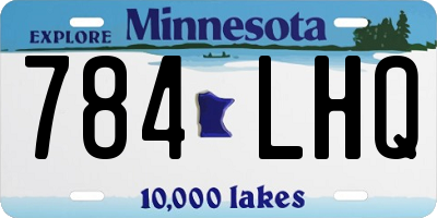 MN license plate 784LHQ