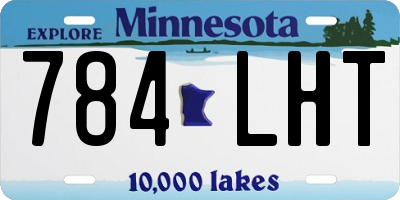MN license plate 784LHT
