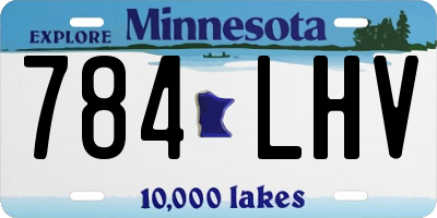 MN license plate 784LHV