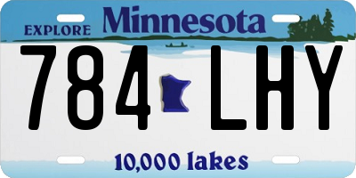 MN license plate 784LHY