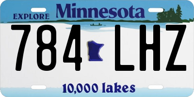 MN license plate 784LHZ
