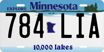 MN license plate 784LIA