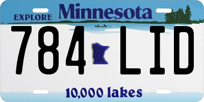 MN license plate 784LID