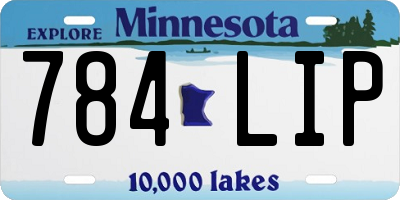 MN license plate 784LIP