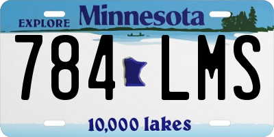 MN license plate 784LMS