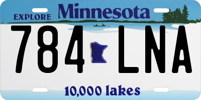 MN license plate 784LNA