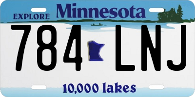 MN license plate 784LNJ