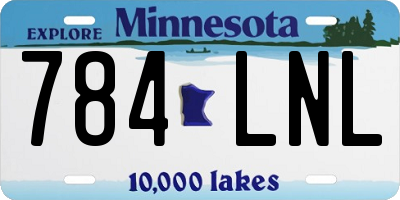 MN license plate 784LNL