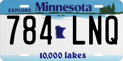 MN license plate 784LNQ