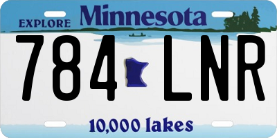 MN license plate 784LNR