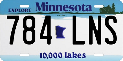 MN license plate 784LNS