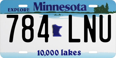 MN license plate 784LNU