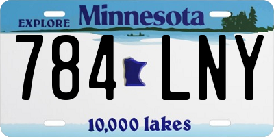 MN license plate 784LNY