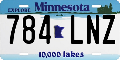MN license plate 784LNZ