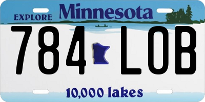 MN license plate 784LOB