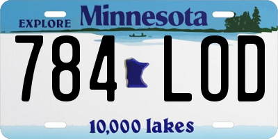 MN license plate 784LOD