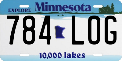 MN license plate 784LOG