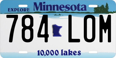 MN license plate 784LOM