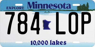 MN license plate 784LOP