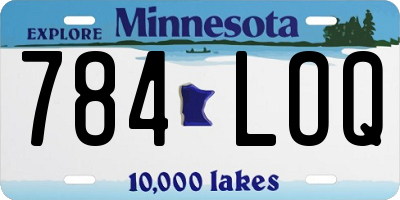 MN license plate 784LOQ