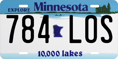 MN license plate 784LOS