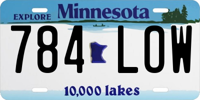 MN license plate 784LOW