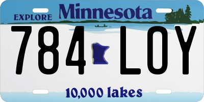 MN license plate 784LOY