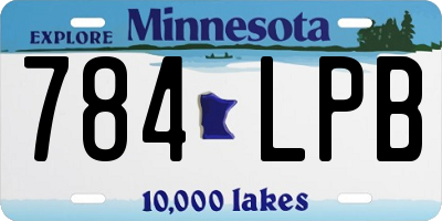 MN license plate 784LPB