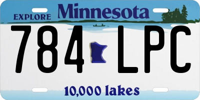 MN license plate 784LPC