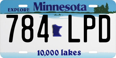 MN license plate 784LPD