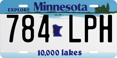 MN license plate 784LPH