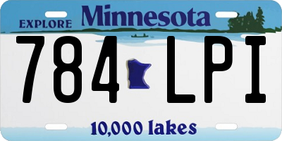 MN license plate 784LPI