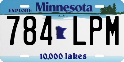 MN license plate 784LPM