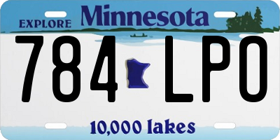 MN license plate 784LPO