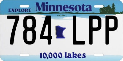 MN license plate 784LPP