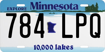 MN license plate 784LPQ